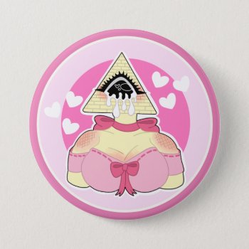 Cute Pyramid Character With Tears Button by colourfuldesigns at Zazzle