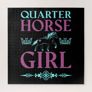 Cute Quarter Horse Girl Jigsaw Puzzle