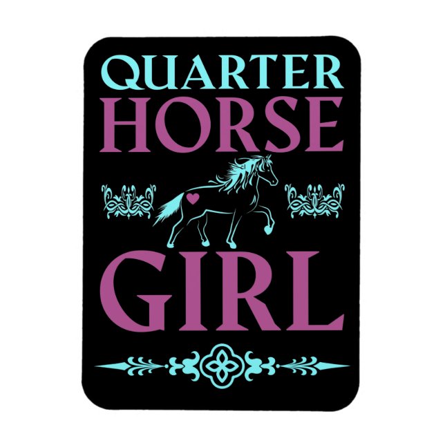 Cute Quarter Horse Girl   Magnet (Vertical)