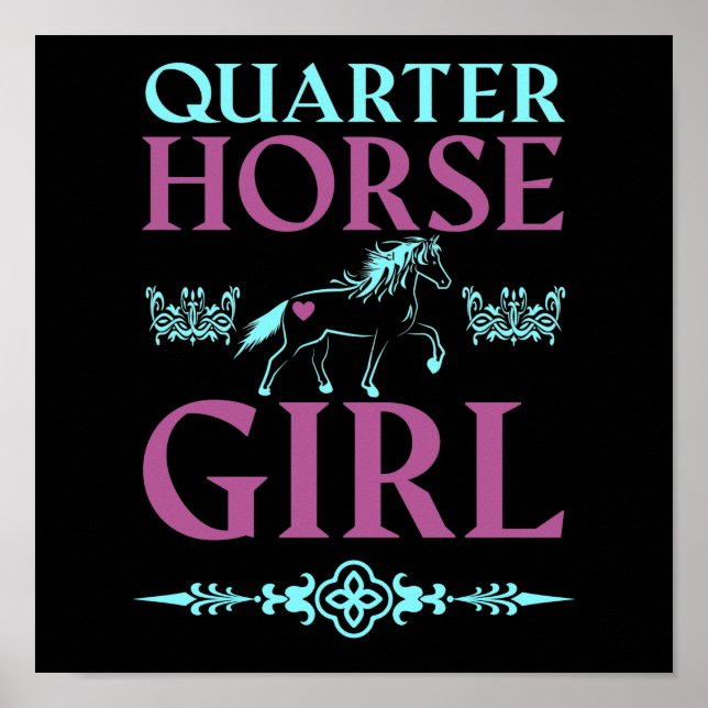 Cute Quarter Horse Girl    Poster (Front)
