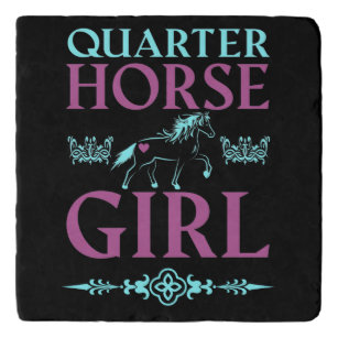 Cute Quarter Horse Girl  Trivet