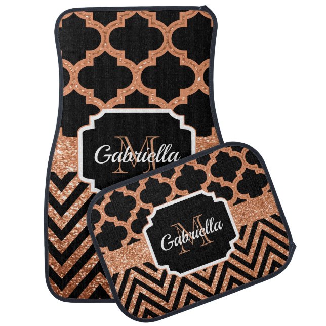 Cute Quatrefoil Car Floor Mat (Set)