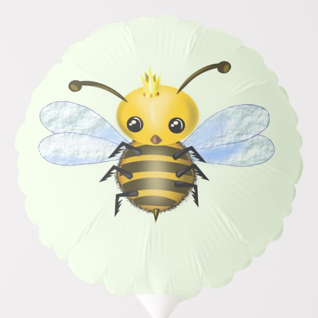 Cute Queen Bee Balloon - Customizable (Front)