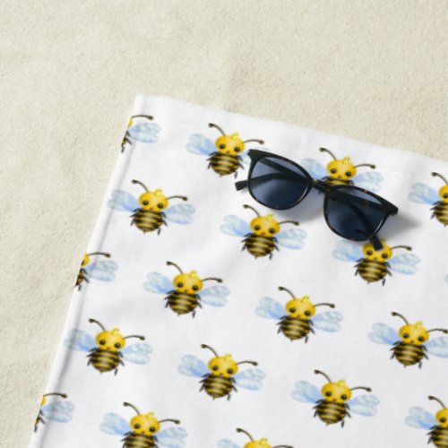 Cute Queen Bee _ Beach Towel