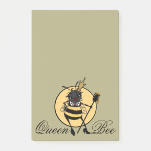 CUTE QUEEN BEE GRAPHIC VERTICAL NOTEPAD