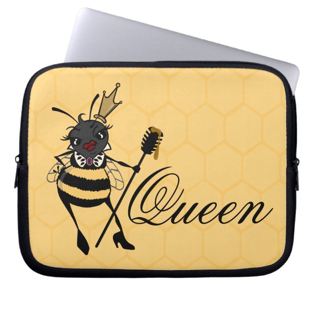 CUTE QUEEN BEE LAPTOP SLEEVE (Front)