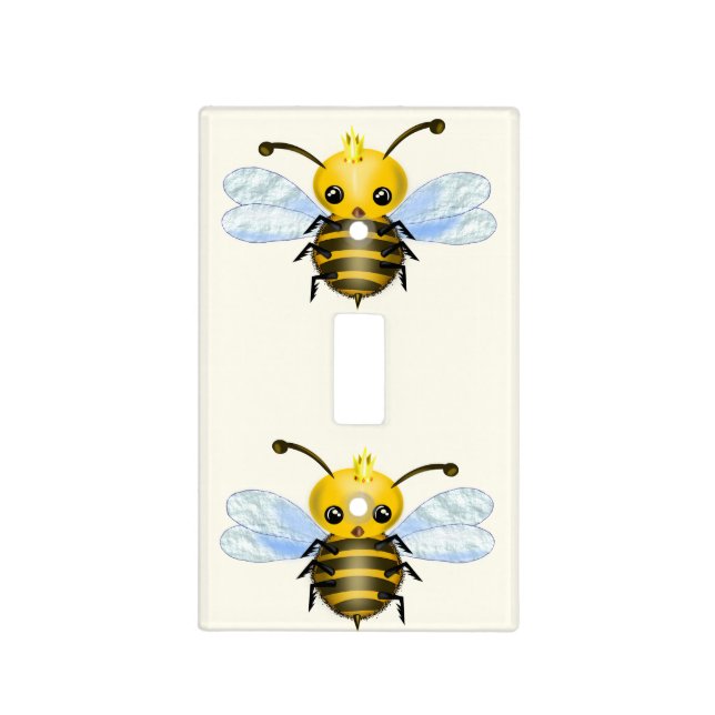 Cute Queen Bee Light Switch Cover (Front)