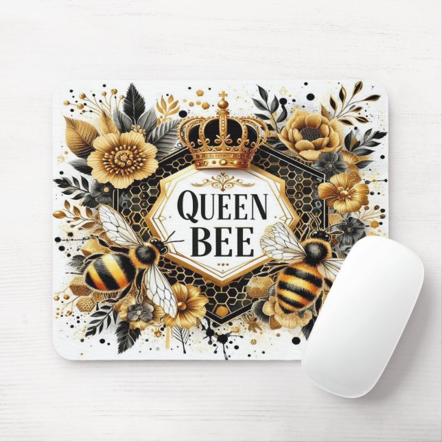 Cute Queen Bee Mouse Pad (With Mouse)