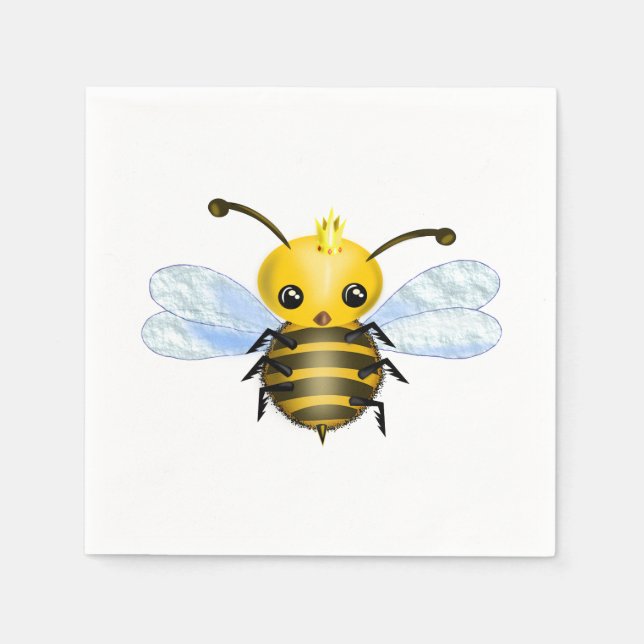 Cute Queen Bee Napkins (Front)