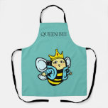 Cute Queen Bee Personalize Apron at Zazzle