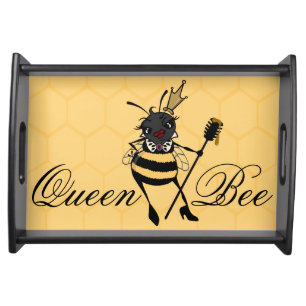 CUTE QUEEN BEE SMALL SERVING TRAY