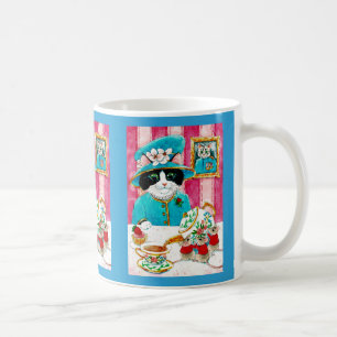 Cute Queen cat mouse tea mug