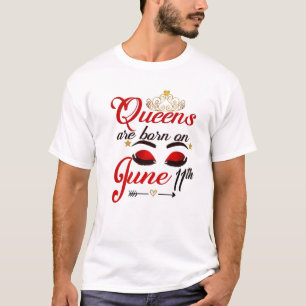 Cute Queens Are Born On June 11Th Gemini Birthday T-Shirt