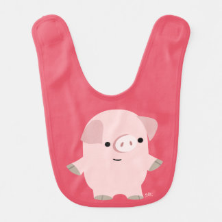 Cute Quiet Cartoon Pig Baby Bib