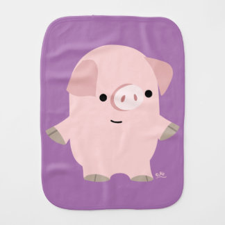 Cute Quiet Cartoon Pig Burp Cloth