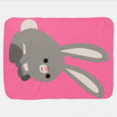 Cute Quiet Cartoon Rabbit Baby Blanket (Horizontal)