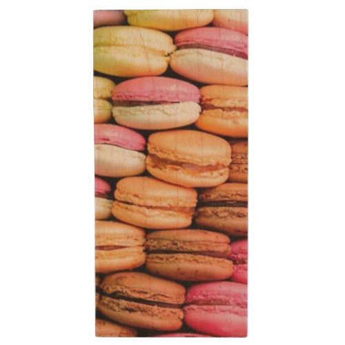 Cute Quirky Macaroons Wood Flash Drive