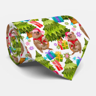 Cute Quokka Christmas Neck Tie