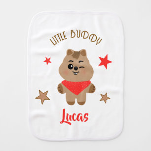 Cute Quokka Little Buddy Personalized Design Baby Burp Cloth