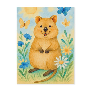 Cute Quokka Spring Summer Kangaroo Animal Postcard