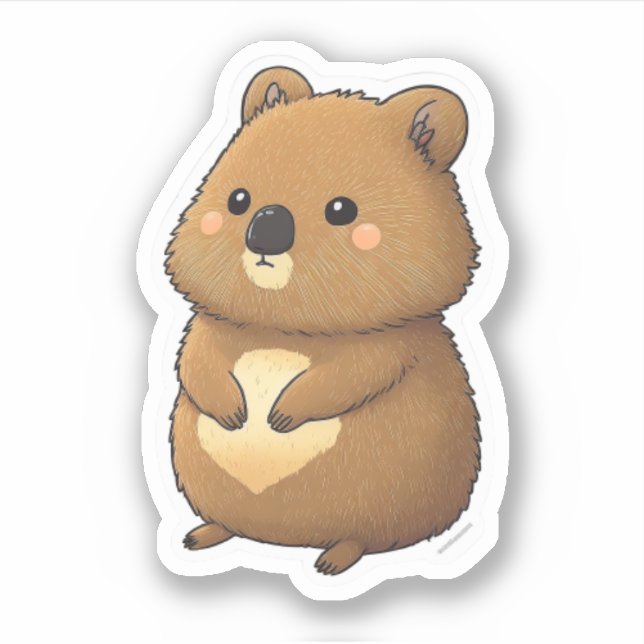 Cute Quokka Sticker (Front)