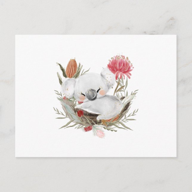Cute Quokka watercolor illustration Postcard (Front)