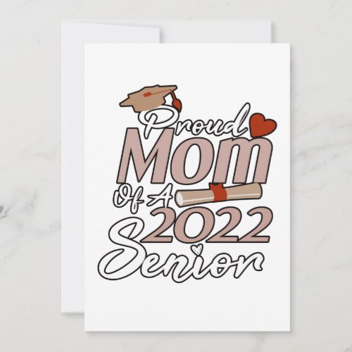Cute Quote Graduation Proud Mom Of A 2022 Senior Announcement