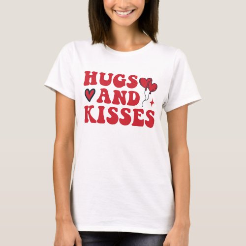 Cute Quote Tee Hugs and Kisses 