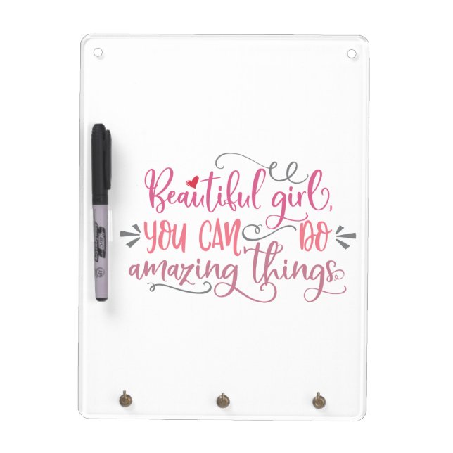 Cute Quotes For Girls Dry Erase Board (Front)