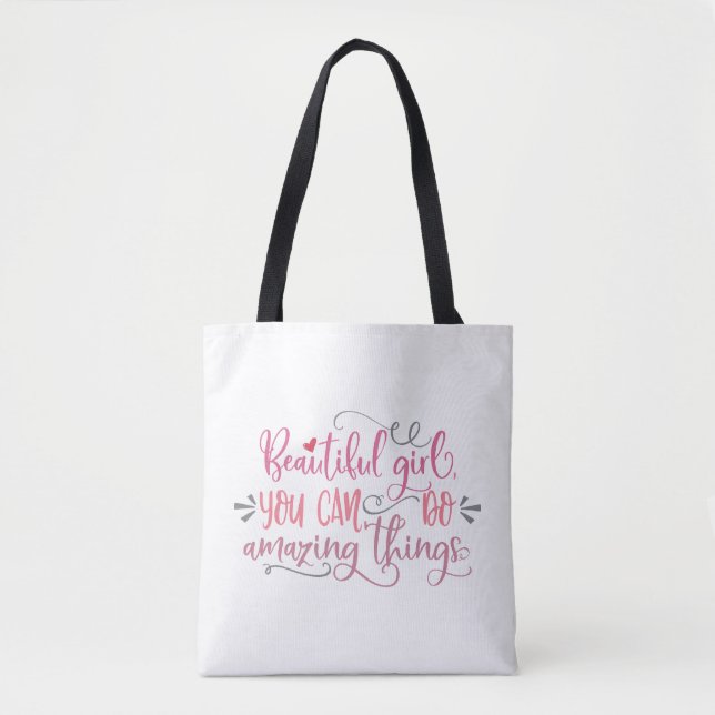 Cute Quotes For Girls Tote Bag (Front)