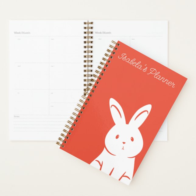 Cute Rabbit | Add Your Name Planner (Display)