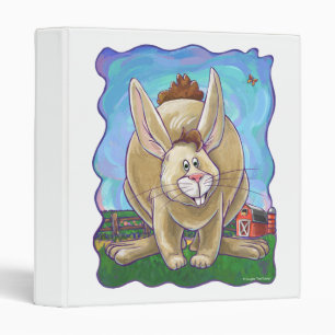 Cute Rabbit Animal Parade 3 Ring Binder