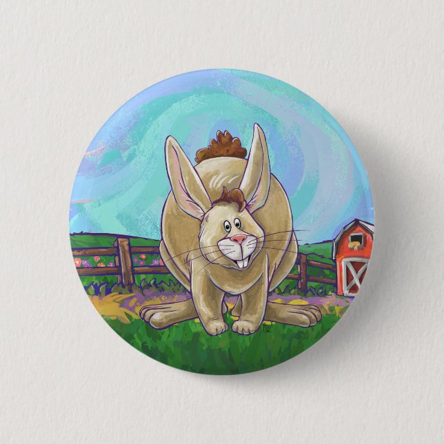 Cute Rabbit Animal Parade Button (Front)
