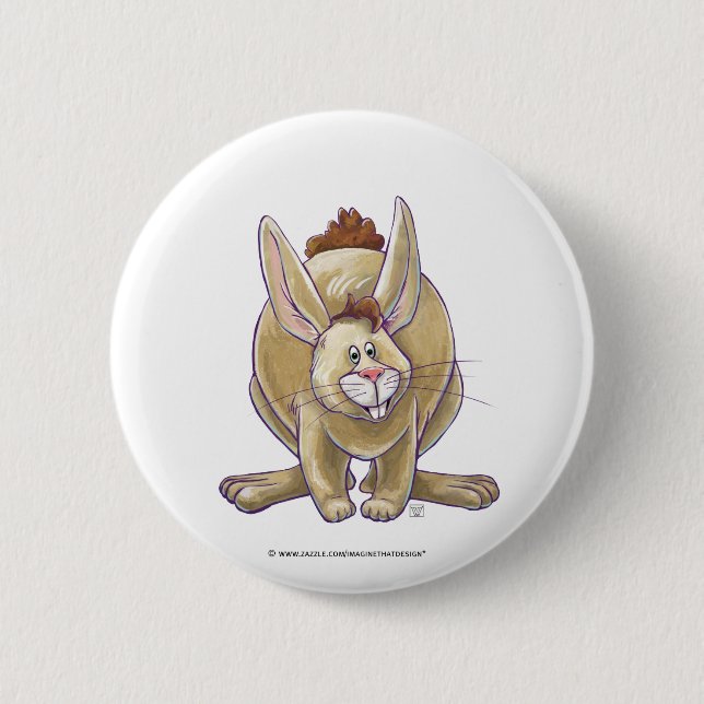 Cute Rabbit Animal Parade Button (Front)