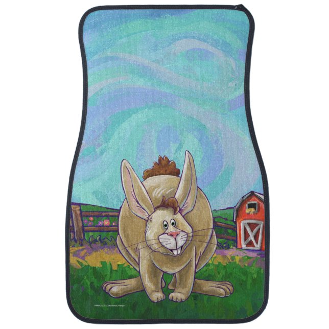 Cute Rabbit Animal Parade Car Floor Mat (Front)