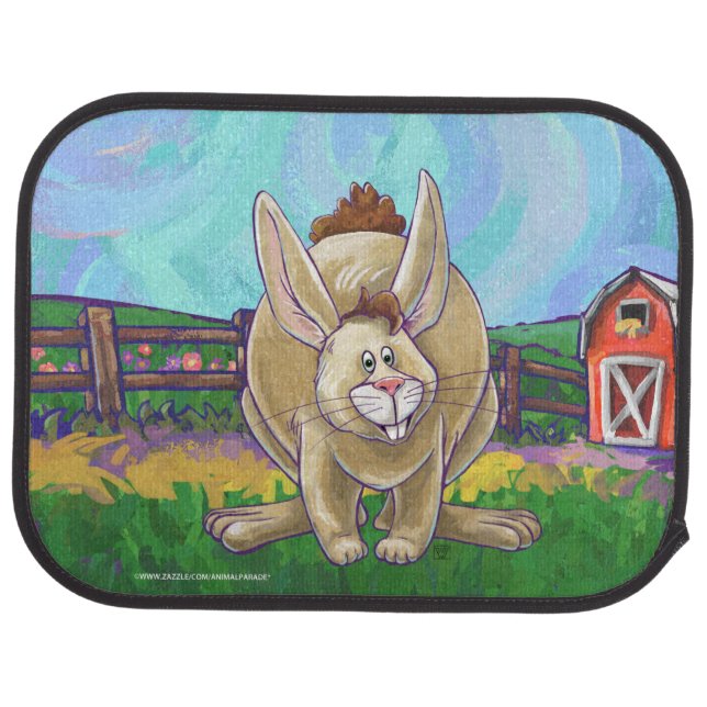 Cute Rabbit Animal Parade Car Mat (Rear)