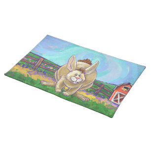 Cute Rabbit Animal Parade Cloth Placemat