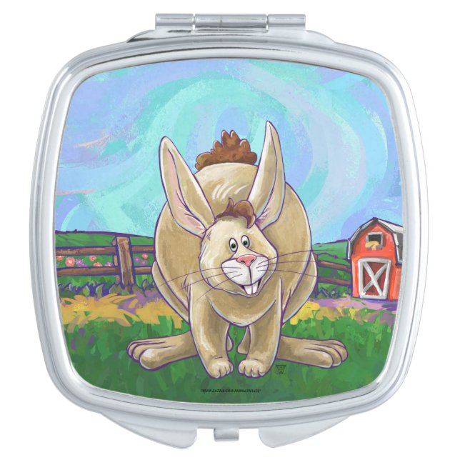 Cute Rabbit Animal Parade Makeup Mirror (Front)