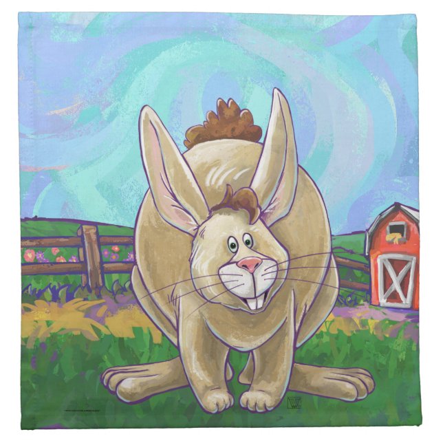 Cute Rabbit Animal Parade Napkin (Front)