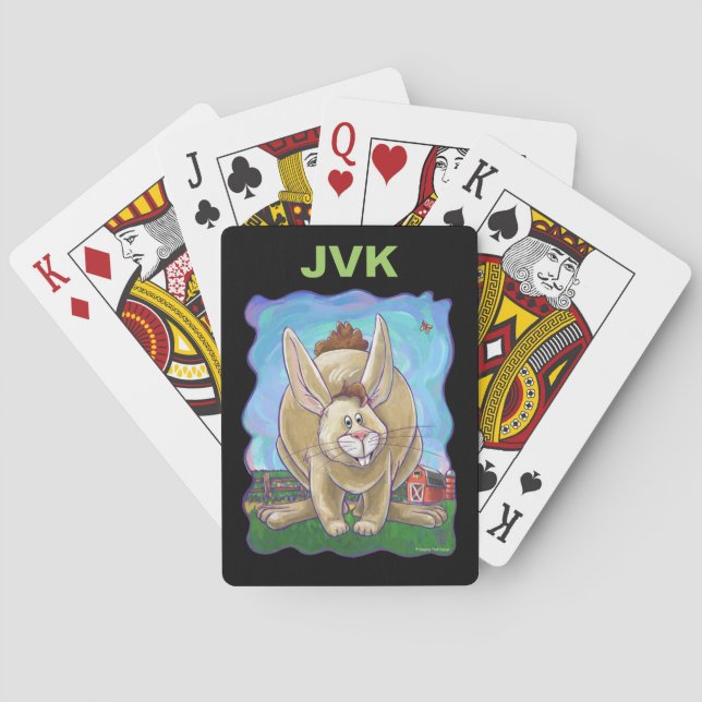 Cute Rabbit Animal Parade Poker Cards (Back)