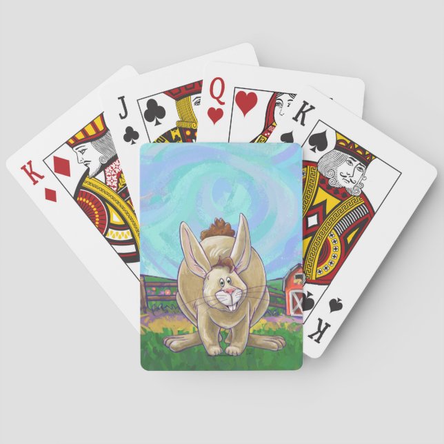 Cute Rabbit Animal Parade Poker Cards (Back)