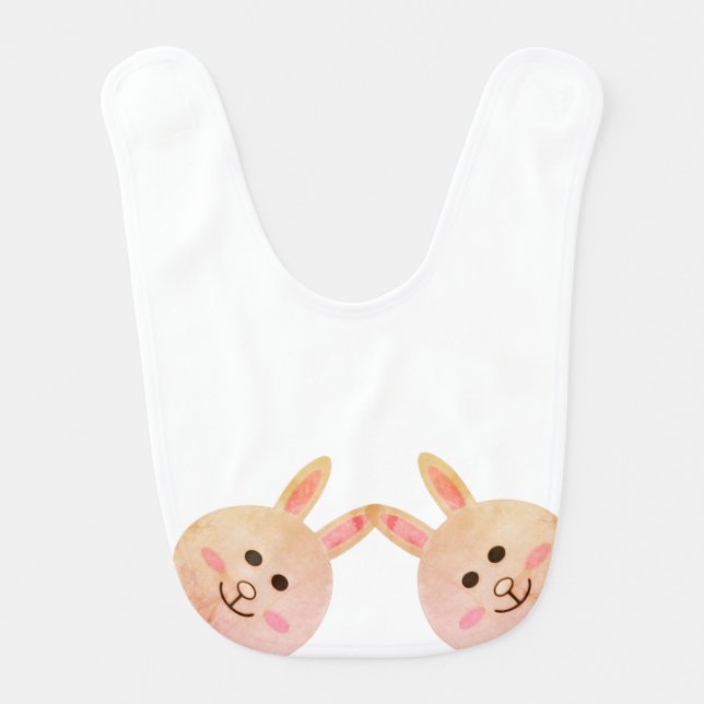 Cute Rabbit Baby Bib (Front)