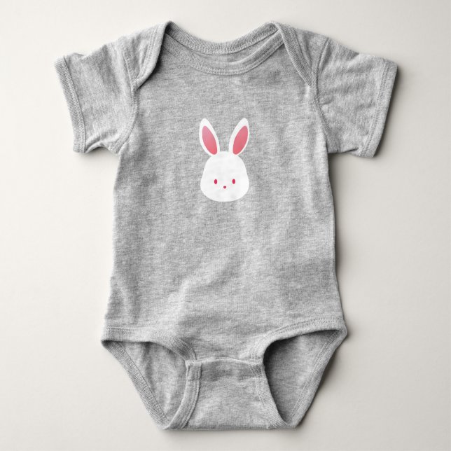 Cute Rabbit Baby Bodysuit (Front)