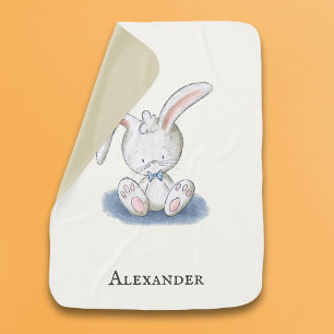 Cute Rabbit Baby Boy Baby Blanket