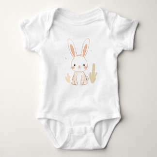 Cute Rabbit Baby Jersey Bodysuit 