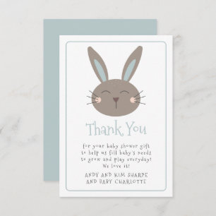 Cute Rabbit Baby Shower Thank You