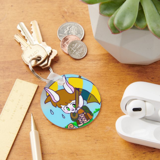 cute rabbit boy keychain (Desk)