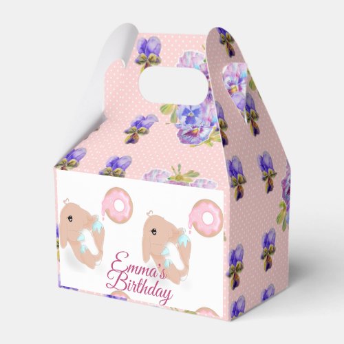 Cute Rabbit Cartoon Bunny Girls Birthday Party Fav Favor Boxes