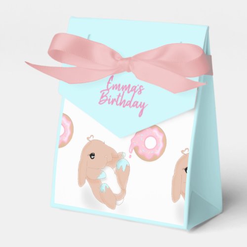 Cute Rabbit Cartoon Bunny Girls Birthday Party  Favor Boxes