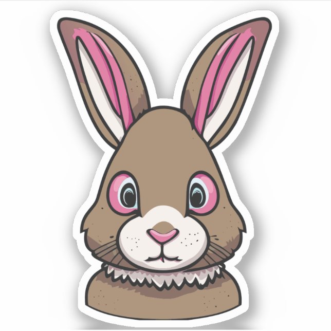 Cute Rabbit Cartoon Charactor Sticker (Front)